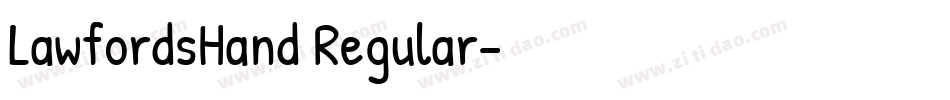 LawfordsHand Regular字体转换